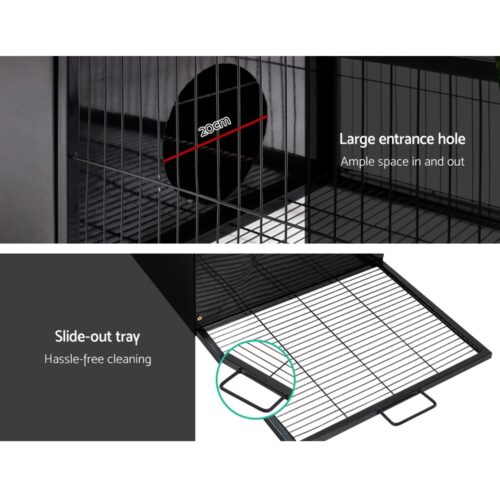 i.Pet Rabbit Cage Hutch 162x60cm Enclosure Metal - Image 7