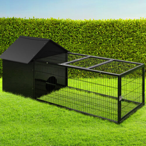 i.Pet Rabbit Cage Hutch 162x60cm Enclosure Metal - Image 8