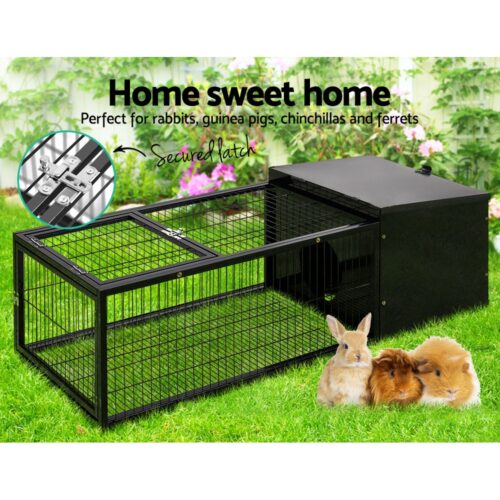 i.Pet Rabbit Cage 122x52cm Hutch Enclosure Carrier Metal - Image 4