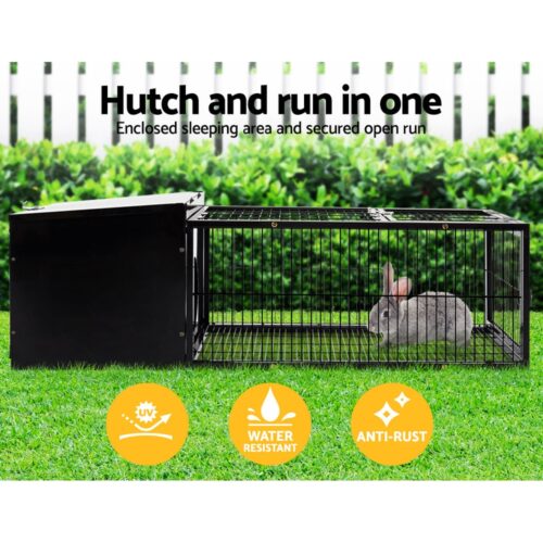 i.Pet Rabbit Cage 122x52cm Hutch Enclosure Carrier Metal - Image 5