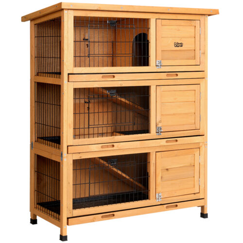 i.Pet Rabbit Hutch Chicken Coop 91.5cm x 46cm x 116.5cm Chicken Coop Large House Cage Run Wooden Outdoor - Image 4