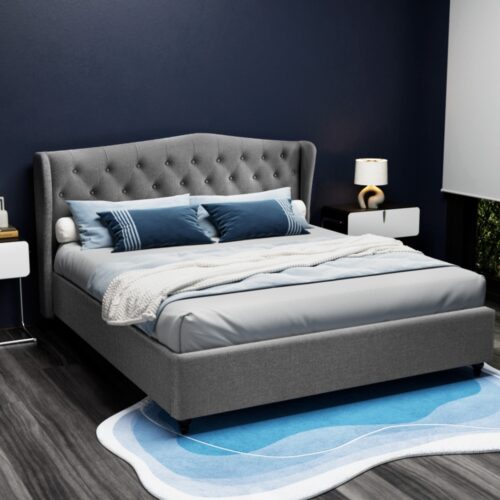 Artiss Bed Frame King Size Grey PIER - Image 2