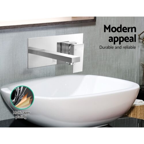 Cefito Bathroom Basin Mixer Tap Separate Faucet Vanity Laundry Chrome - Image 5