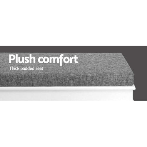 Artiss Shoe Rack Cabinet Bench 8 Pairs White - Image 4
