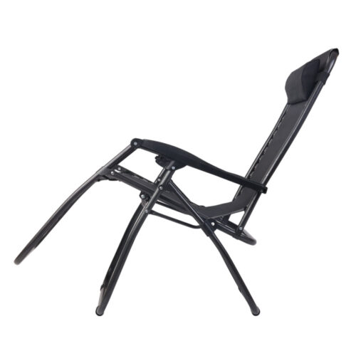 Gardeon 2PC Zero Gravity Chair Folding Outdoor Recliner Adjustable Sun Lounge Camping Black - Image 5