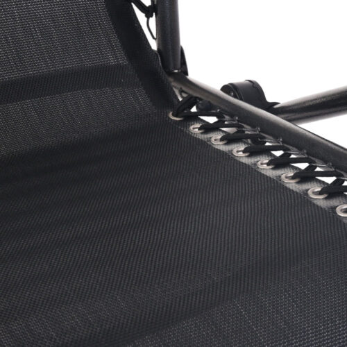 Gardeon 2PC Zero Gravity Chair Folding Outdoor Recliner Adjustable Sun Lounge Camping Black - Image 7
