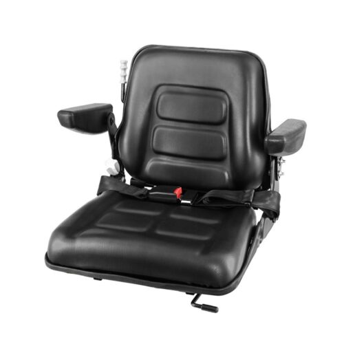 Giantz Tractor Seat Forklift Excavator Universal Suspension Armrest Truck Chair - Image 2