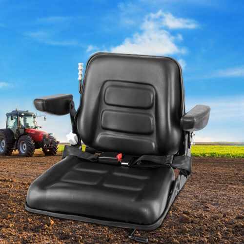Giantz Tractor Seat Forklift Excavator Universal Suspension Armrest Truck Chair - Image 8