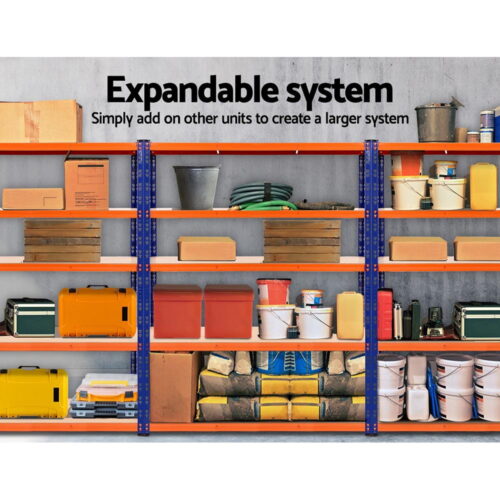 Giantz 1.8M Garage Shelving Warehouse Rack Pallet Racking Storage Shelve Blue - Image 7