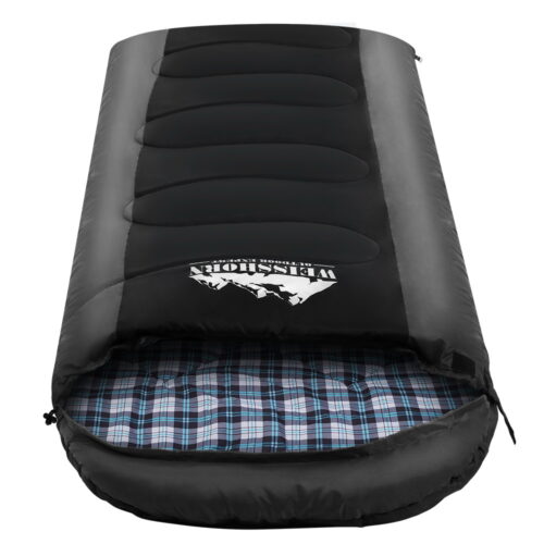 Weisshorn Sleeping Bag Single Thermal Camping Hiking Tent Black  -20°C - Image 2