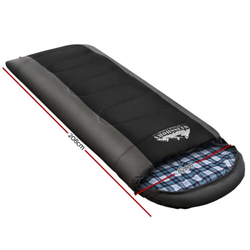 Weisshorn Sleeping Bag Single Thermal Camping Hiking Tent Black  -20°C - Image 3