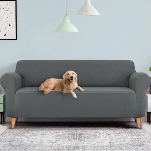 Artiss Sofa Cover Couch Covers 4 Seater Stretch Grey - Image 8