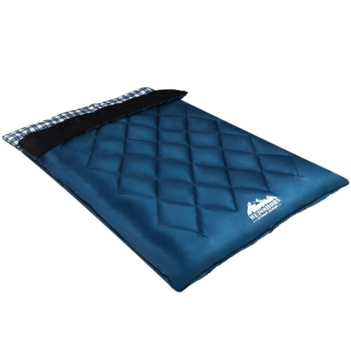 Weisshorn Sleeping Bag Double Pillow Thermal Camping Hiking Tent Blue -10°C - Image 4