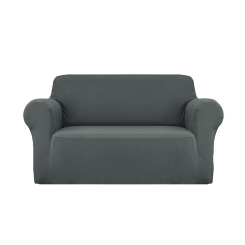Artiss Sofa Cover Couch Covers 2 Seater Stretch Grey - Image 2