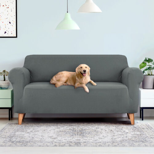 Artiss Sofa Cover Couch Covers 3 Seater Stretch Grey - Image 8