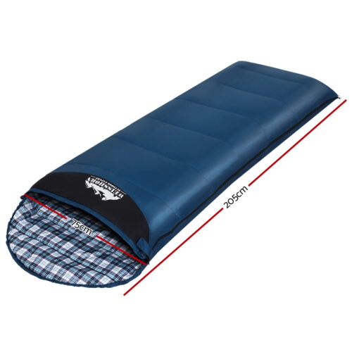Weisshorn Sleeping Bag Single Thermal Camping Hiking Tent Blue 0°C - Image 3