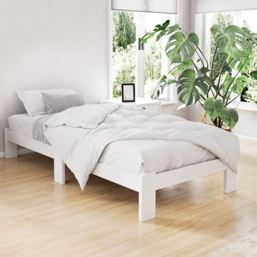 Artiss Bed Frame Single Size Wooden White JADE - Image 8