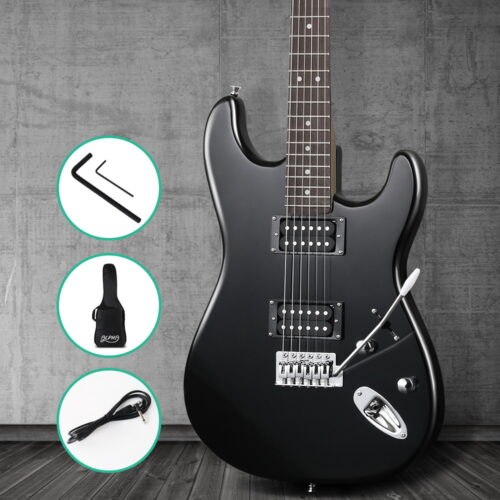Alpha 41 Inch Electirc Guitar Humbucker Pickup Switch Full Size Black - Image 7