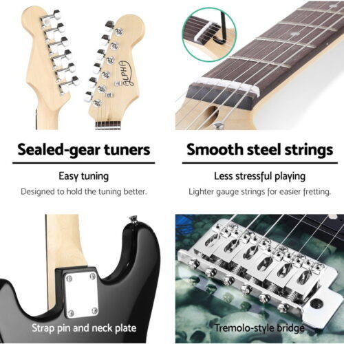 Alpha 41 Inch Electirc Guitar Humbucker Pickup Switch Full Size Skull Pattern - Image 4