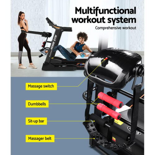 Everfit Treadmill Electric Home Gym Fitness Exercise Machine w/ Massager 480mm - Image 5