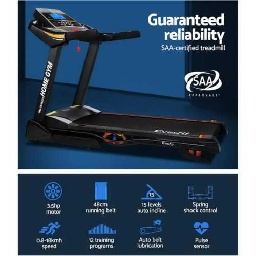 Everfit Treadmill Electric Auto Incline Home Gym Fitness Exercise Machine 480mm - Image 5