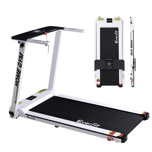 Everfit Treadmill Electric Home Gym Fitness Exercise Fully Foldable 420mm White - Image 2