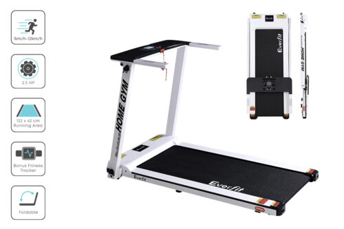 Everfit Treadmill Electric Home Gym Fitness Exercise Fully Foldable 420mm White - Image 9