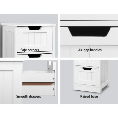 Artiss 4 Chest of Drawers - LEESA White - Image 6