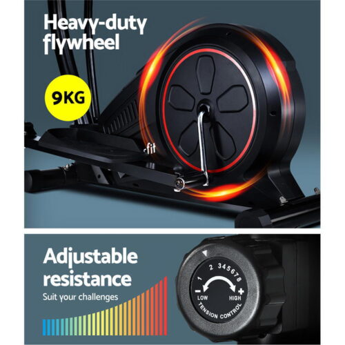 Everfit Exercise Bike Elliptical Cross Trainer Home Gym Fitness Machine LCD - Image 5