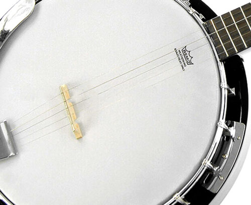 Karrera 5 String Resonator Banjo  Black - Image 3