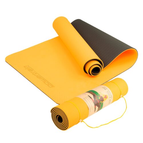 Powertrain TPE Pilates Exercise Yoga Mat 8mm  Orange