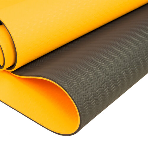 Powertrain TPE Pilates Exercise Yoga Mat 8mm  Orange - Image 4