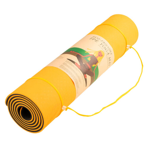 Powertrain TPE Pilates Exercise Yoga Mat 8mm  Orange - Image 5
