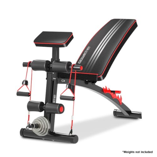 Powertrain Adjustable FID Home Gym Bench with Preacher Curl Pad - Image 2