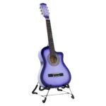 Karrera 38in Pro Cutaway Acoustic Guitar with Carry Bag  Purple Burst