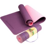Powertrain TPE Pilates Exercise Yoga Mat 8mm  Dark Purple