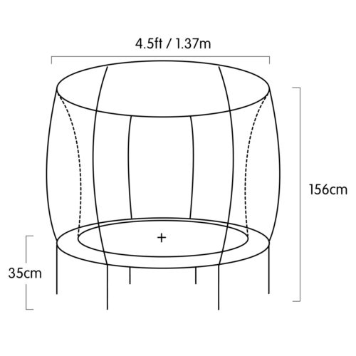 Kahuna Mini 4.5 ft Trampoline  Red Blue - Image 9