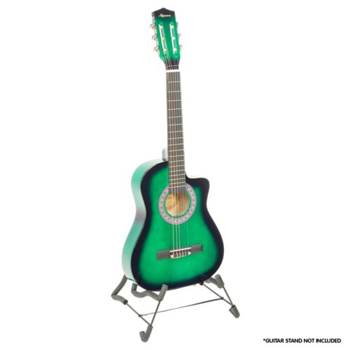 Karrera Childrens 34in Acoustic Guitar Kids  Green - Image 2