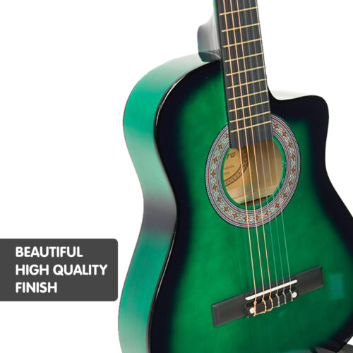 Karrera Childrens 34in Acoustic Guitar Kids  Green - Image 4