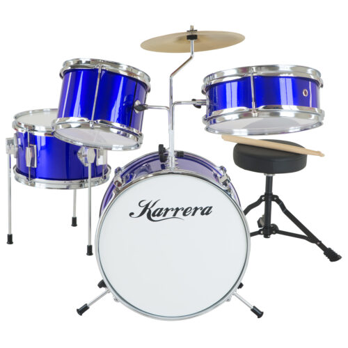 Karrera Childrens 4pc Drum Kit  Blue