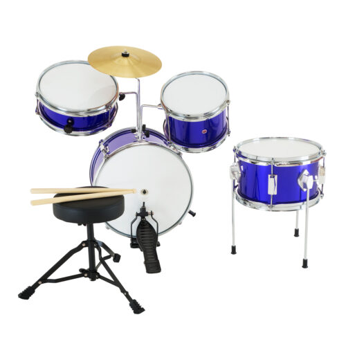 Karrera Childrens 4pc Drum Kit  Blue - Image 5
