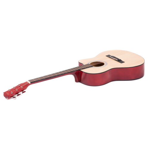 Karrera Acoustic Cutaway 40in Guitar  Natural - Image 4