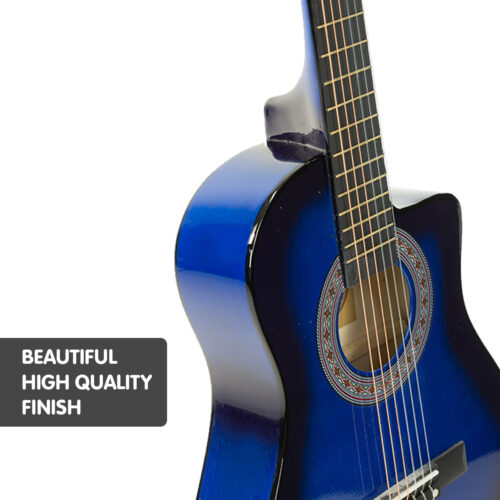 Karrera Childrens 34in Acoustic Guitar Kids  Blue - Image 4