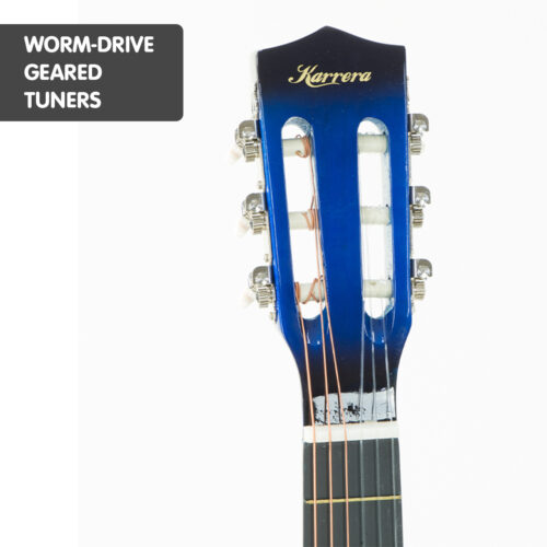 Karrera Childrens 34in Acoustic Guitar Kids  Blue - Image 5