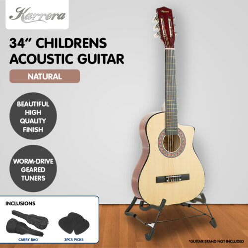 Karrera Childrens 34in Acoustic Guitar Kids  Natural - Image 7