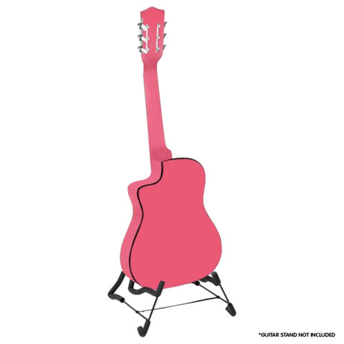 Karrera Childrens 34in Acoustic Guitar Kids  Pink - Image 3