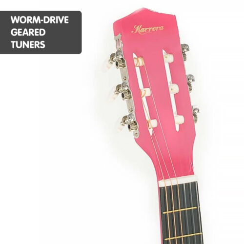 Karrera Childrens 34in Acoustic Guitar Kids  Pink - Image 5