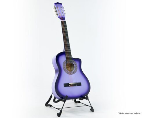 Karrera Childrens 34in Acoustic Guitar Kids  Purple - Image 2