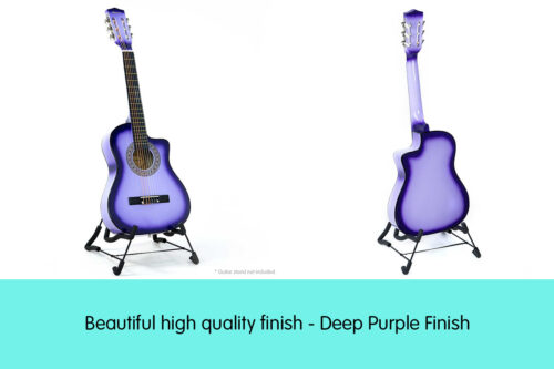Karrera Childrens 34in Acoustic Guitar Kids  Purple - Image 5