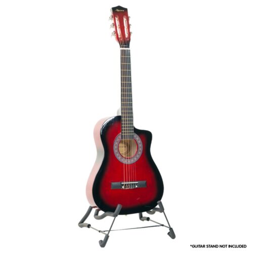 Karrera Childrens 34in Acoustic Guitar Kids  Red - Image 2